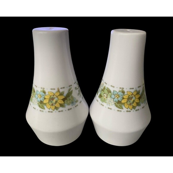 Set Of 2 Vintage Noritake Springfield Pretty Floral Salt & Pepper Shakers Japan - Picture 1 of 9
